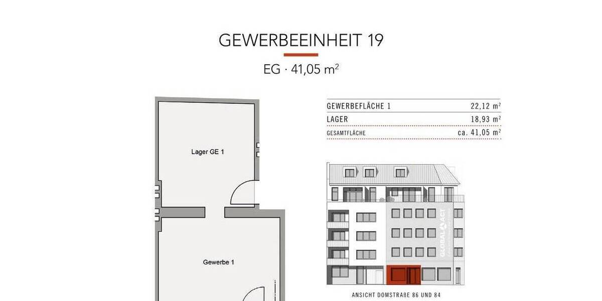 Gewerbeobjekt Köln Altstadt-Nord - 2 Zimmer, 266.825&euro; | Angebot:25815374