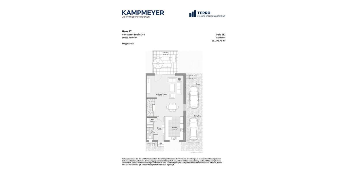 Doppelhaushälfte Pulheim - 5 Zimmer, 197 m&sup2;, 2.650&euro; | Angebot:25960462