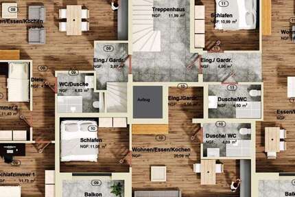 Wohnung Pulheim - 4 Zimmer, 106 m&sup2;, 665.000&euro; | Angebot:23872354