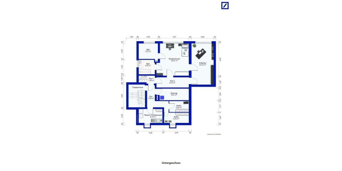 Etagenwohnung Leverkusen Wiesdorf - 5 Zimmer, 180 m&sup2;, 530.000&euro; | Angebot:25686189