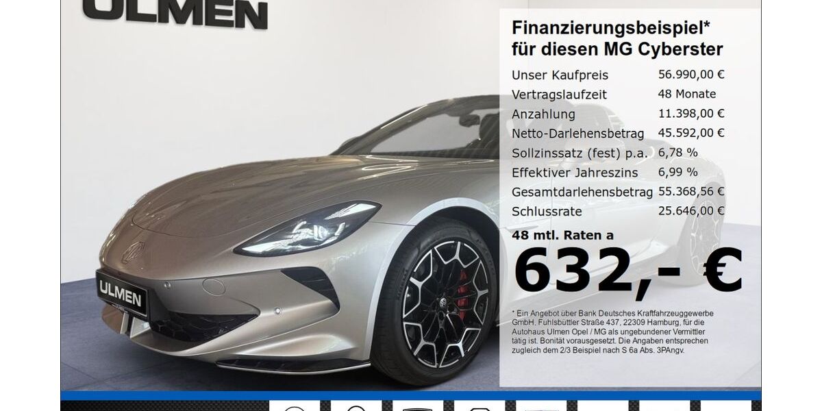 MG Cyberster 4.500 km 56.990 &euro; Düsseldorf 40231