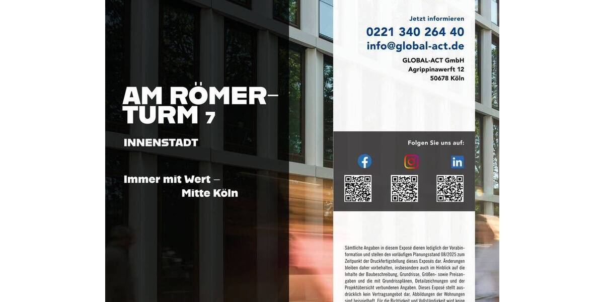 Etagenwohnung Köln Altstadt-Nord - 2 Zimmer, 48 m&sup2;, 339.000&euro; | Angebot:25729910