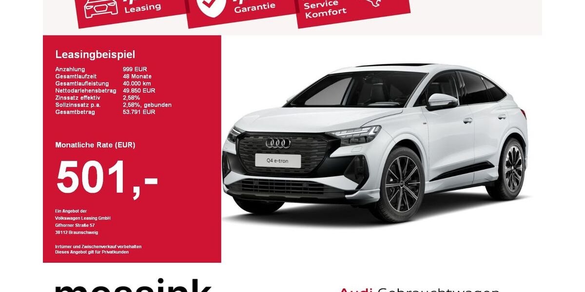 Audi Q4 e-tron 21.865 km 48.950 &euro; Wermelskirchen 42929