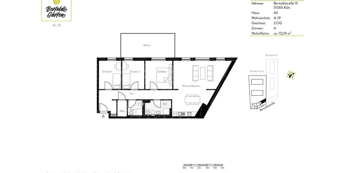 Etagenwohnung Köln Mülheim - 4 Zimmer, 112 m&sup2;, 1.750&euro; | Angebot:25337633