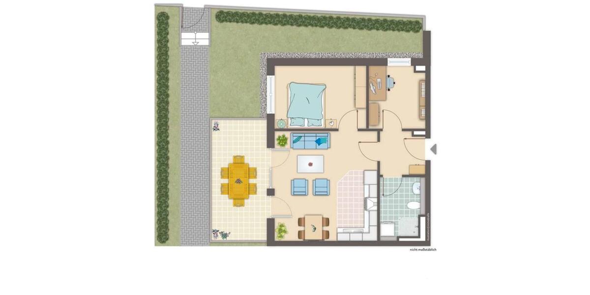 Erdgeschoßwohnung Leverkusen Bergisch Neukirchen - 3 Zimmer, 61 m&sup2;, 269.000&euro; | Angebot:25725013