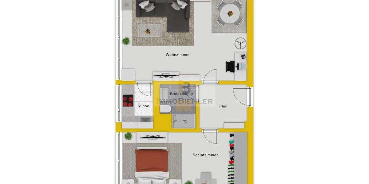 Etagenwohnung Köln Neuehrenfeld - 2 Zimmer, 50 m&sup2;, 159.000&euro; | Angebot:25815039