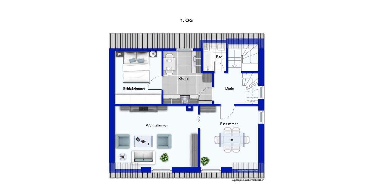 Etagenwohnung Düsseldorf Gerresheim - 4 Zimmer, 65 m&sup2;, 299.000&euro; | Angebot:25686527