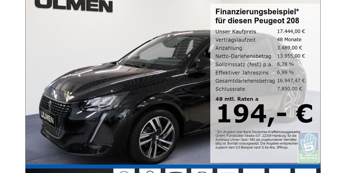 Peugeot 208 45.780 km 17.444 &euro; Düsseldorf 40231