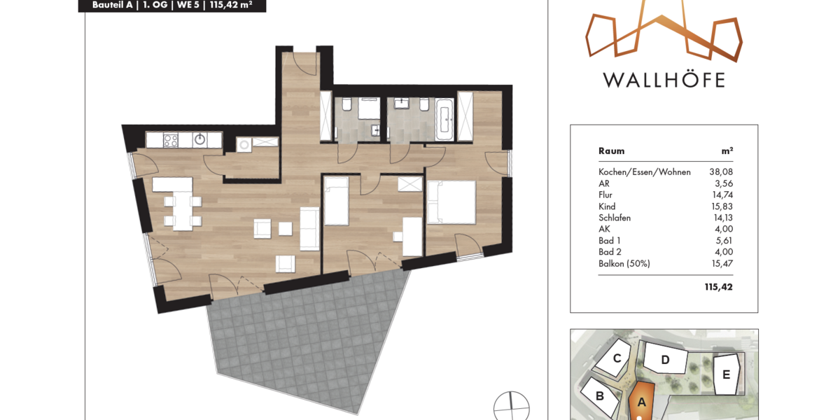 Etagenwohnung Ratingen - 3 Zimmer, 115 m&sup2;, 1.795&euro; | Angebot:26080344