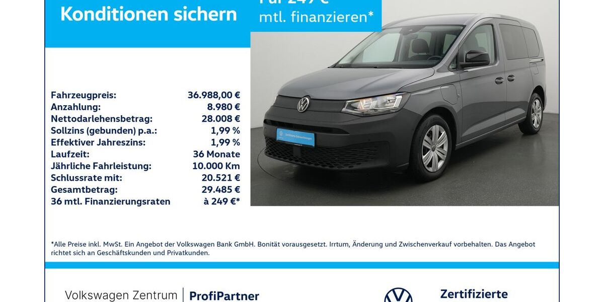 VW Caddy 9.357 km 36.988 &euro; Leverkusen 51379