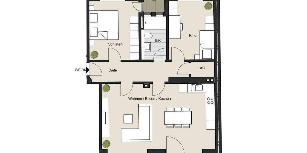 Etagenwohnung Köln Zollstock - 3 Zimmer, 81 m&sup2;, 524.000&euro; | Angebot:25224039