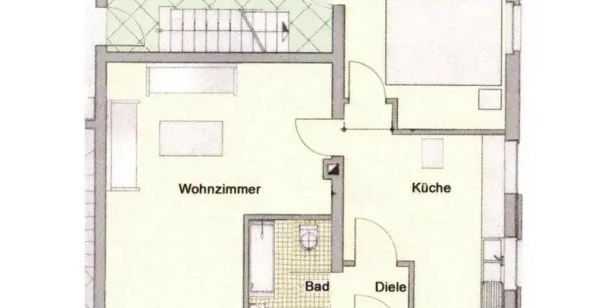 Erdgeschoßwohnung Mettmann - 2 Zimmer, 65 m&sup2;, 890&euro; | Angebot:25873077