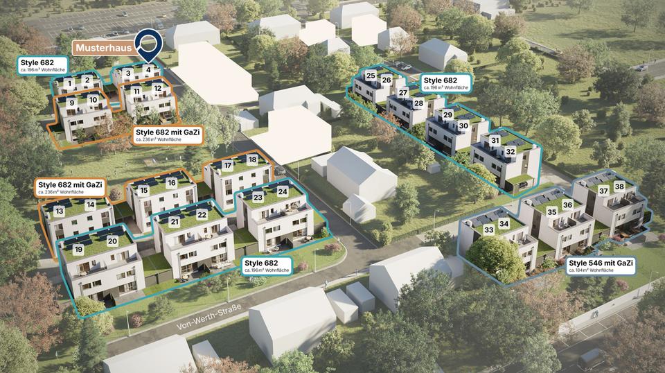 Doppelhaushälfte Pulheim - 6 Zimmer, 237 m&sup2;, 3.080&euro; | Angebot:25960460