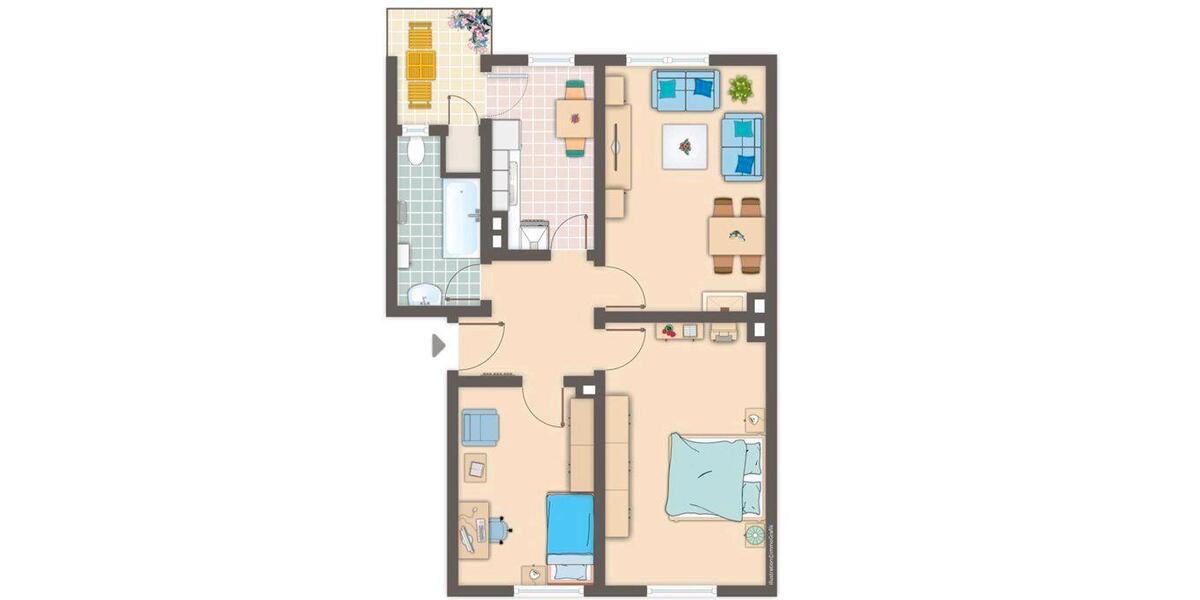 Erdgeschoßwohnung Düsseldorf Stadtbezirk 8 - 3 Zimmer, 73 m&sup2;, 250.000&euro; | Angebot:26033345