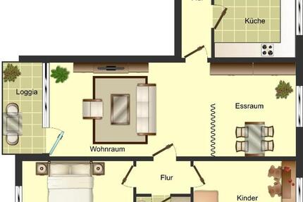 Wohnung Solingen - 3 Zimmer, 93 m&sup2;, 799&euro; | Angebot:24489907