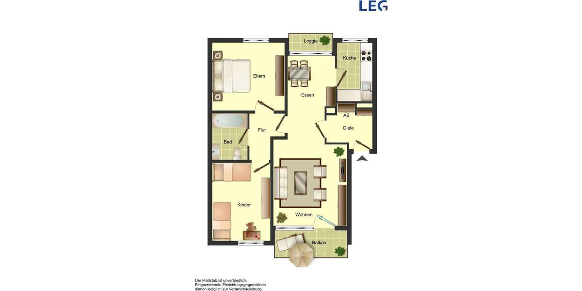 Etagenwohnung Monheim - 3 Zimmer, 73 m&sup2;, 899&euro; | Angebot:26706304