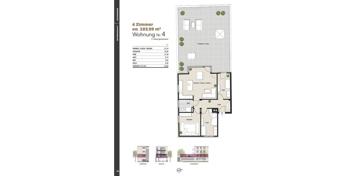 Etagenwohnung Köln Altstadt-Nord - 4 Zimmer, 109 m&sup2;, 840.000&euro; | Angebot:25770254