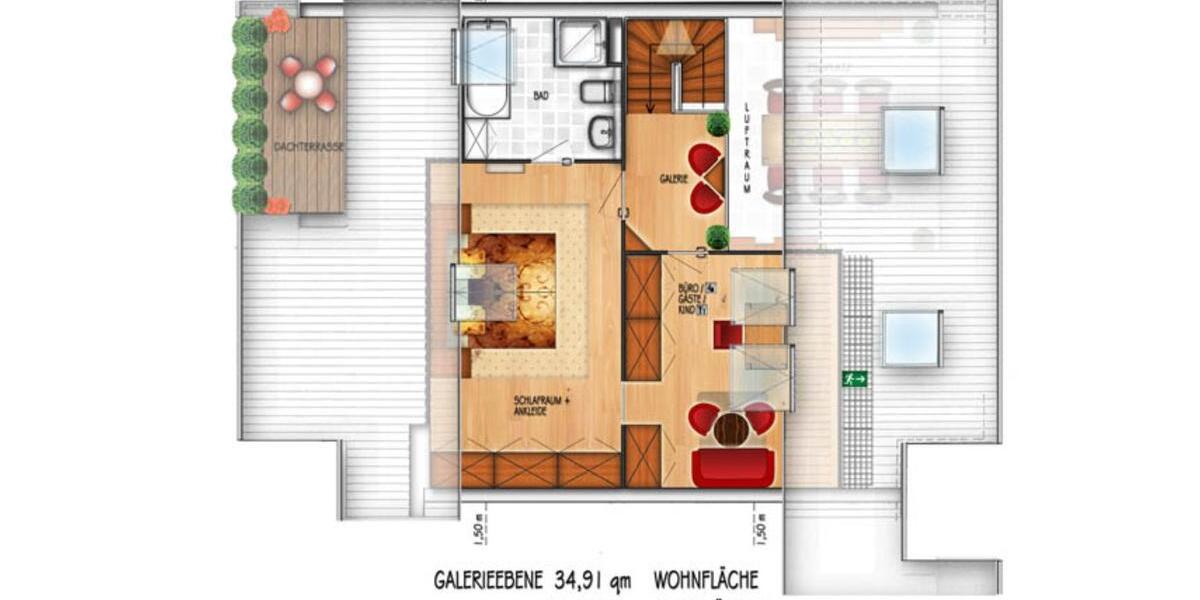 Maisonettenwohnung Hilden Forstbach - 3 Zimmer, 88 m&sup2;, 1.193&euro; | Angebot:25790770