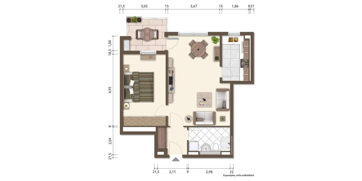 Etagenwohnung Erkrath Hochdahl - 2 Zimmer, 58 m&sup2;, 140.000&euro; | Angebot:25696564
