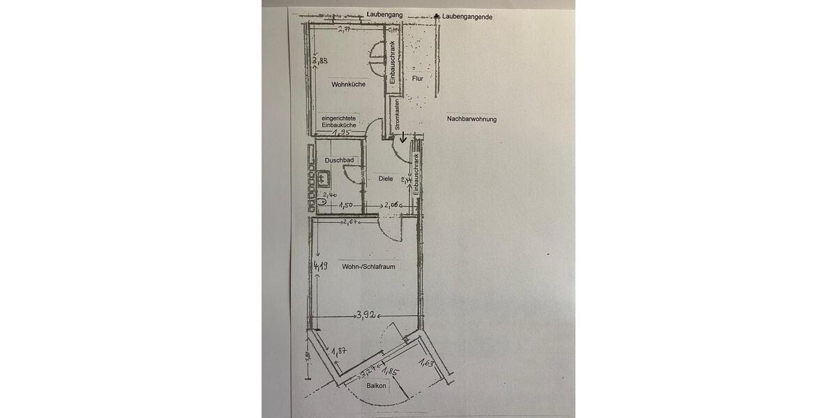 Etagenwohnung Köln Innenstadt - 1 Zimmer, 45 m&sup2;, 720&euro; | Angebot:26032968