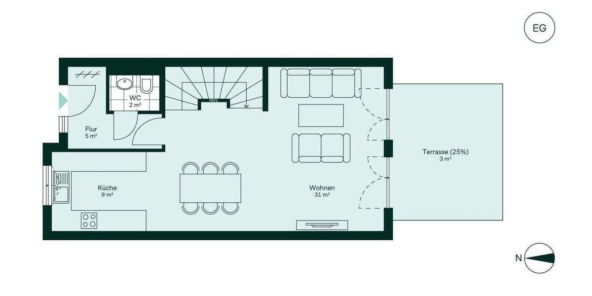 Reihenmittelhaus Heiligenhaus Mitte - 4 Zimmer, 142 m&sup2;, 599.900&euro; | Angebot:25664185