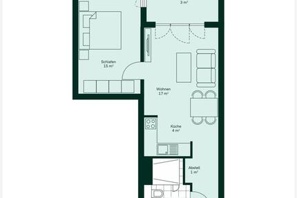 Wohnung Köln Nippes - 2 Zimmer, 55 m&sup2;, 1.300&euro; | Angebot:26033814