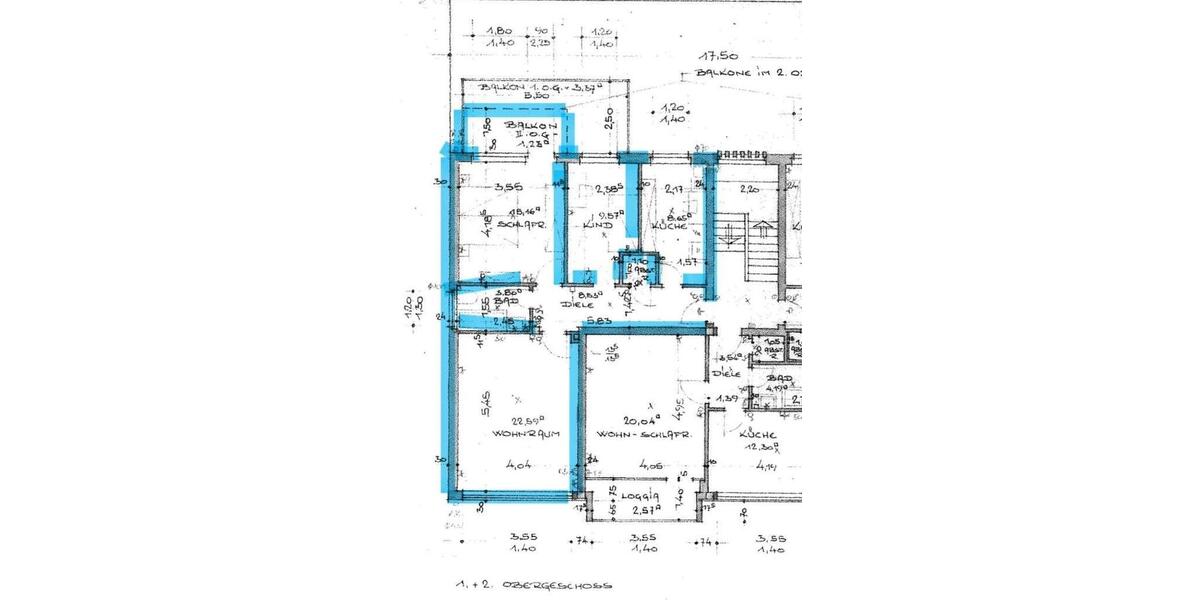 Etagenwohnung Solingen Wald - 3 Zimmer, 70 m&sup2;, 815&euro; | Angebot:26638907