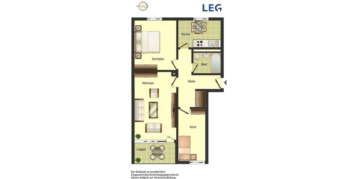 Etagenwohnung Ratingen West - 3 Zimmer, 68 m&sup2;, 759&euro; | Angebot:27079669