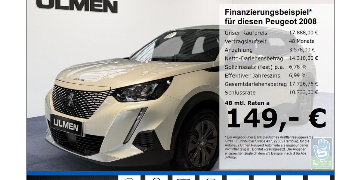 Peugeot 2008 38.164 km 17.888 &euro; Düsseldorf 40233