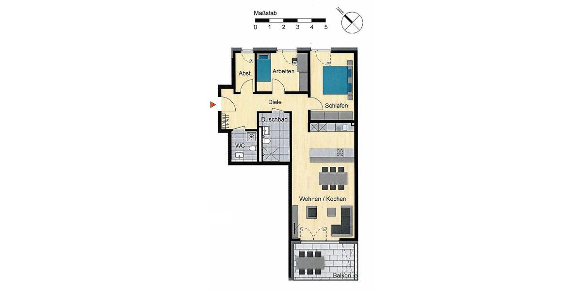Etagenwohnung Leichlingen (Rheinland) - 3 Zimmer, 94 m&sup2;, 1.490&euro; | Angebot:21790962
