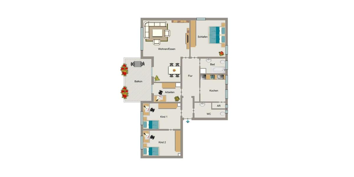 Erdgeschoßwohnung Dormagen - 6 Zimmer, 127 m&sup2;, 1.422&euro; | Angebot:25956754