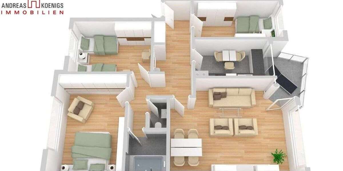 Etagenwohnung Meerbusch Kierst - 4 Zimmer, 91 m&sup2;, 330.000&euro; | Angebot:27352901