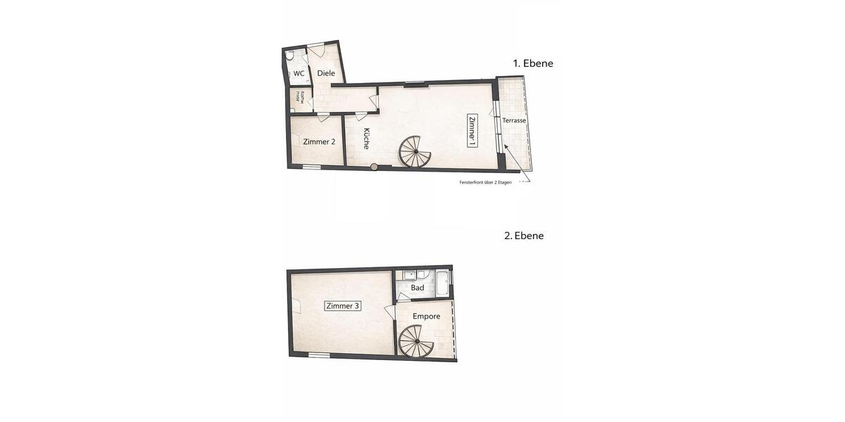 Maisonettenwohnung Bergisch Gladbach Alt-Frankenforst - 3 Zimmer, 90 m&sup2;, 1.550&euro; | Angebot:25972390