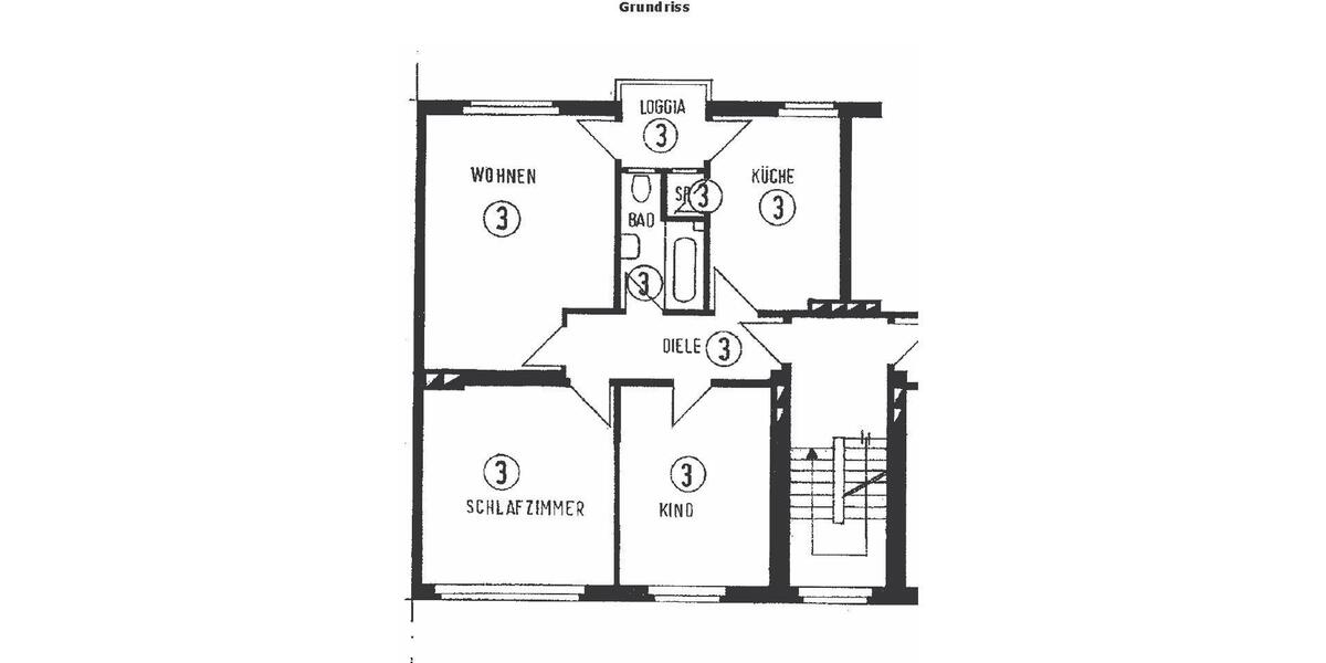 Etagenwohnung Köln Mülheim - 3 Zimmer, 80 m&sup2;, 296.000&euro; | Angebot:27117932