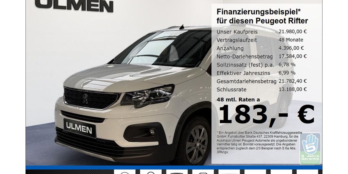 Peugeot Rifter 70.922 km 20.980 &euro; Düsseldorf 40233