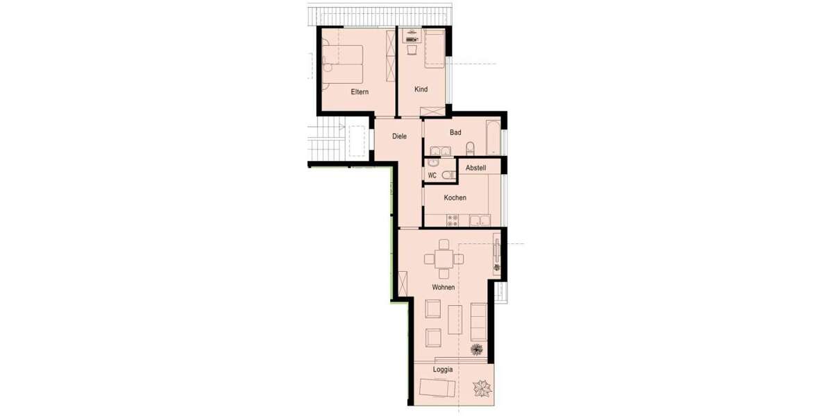 Etagenwohnung Bergisch Gladbach Sand - 3 Zimmer, 69 m&sup2;, 419&euro; | Angebot:26698663