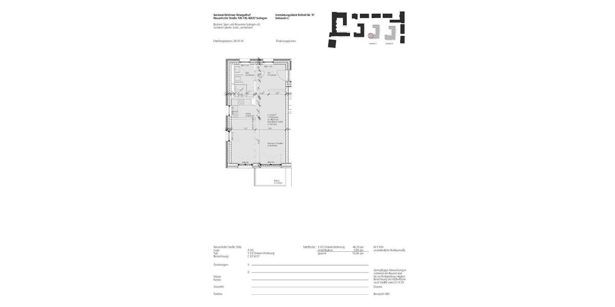 Etagenwohnung Solingen Höhscheid - 1 Zimmer, 51 m&sup2;, 607&euro; | Angebot:25964515