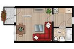 Etagenwohnung Köln Rodenkirchen - 1 Zimmer, 30 m&sup2;, 195.000&euro; | Angebot:26576068