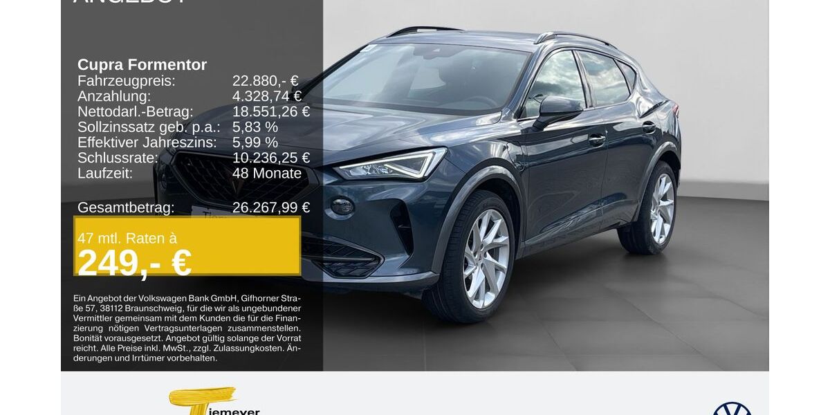 Cupra Formentor 72.549 km 22.550 &euro; Remscheid 42897