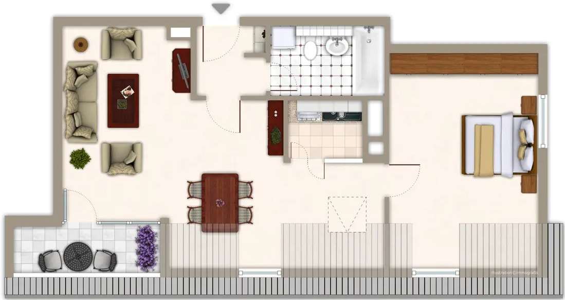 Etagenwohnung Köln Innenstadt - 2 Zimmer, 58 m&sup2;, 302.137&euro; | Angebot:19635371