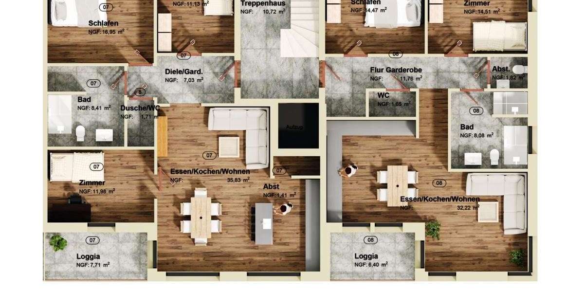 Etagenwohnung Pulheim - 4 Zimmer, 98 m&sup2;, 609.000&euro; | Angebot:23872352