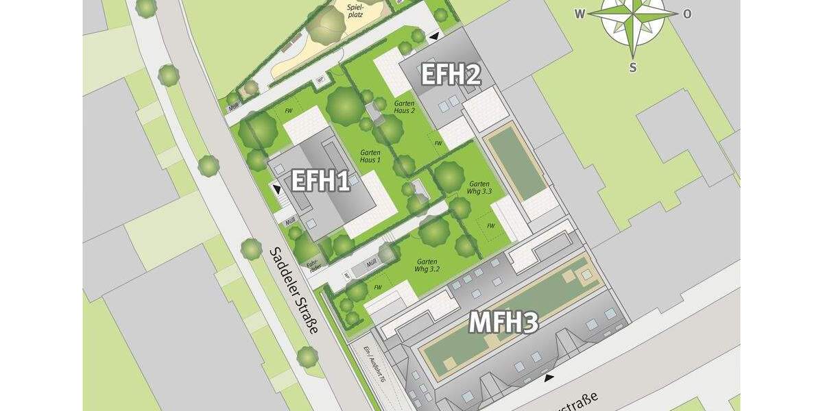 Etagenwohnung Düsseldorf Urdenbach - 2 Zimmer, 69 m&sup2;, 596.900&euro; | Angebot:25775760