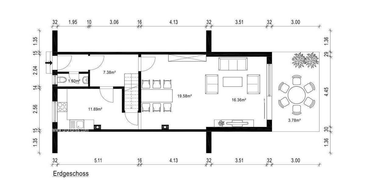 Reihenmittelhaus Köln Junkersdorf - 5 Zimmer, 128 m&sup2;, 689.500&euro; | Angebot:25678608