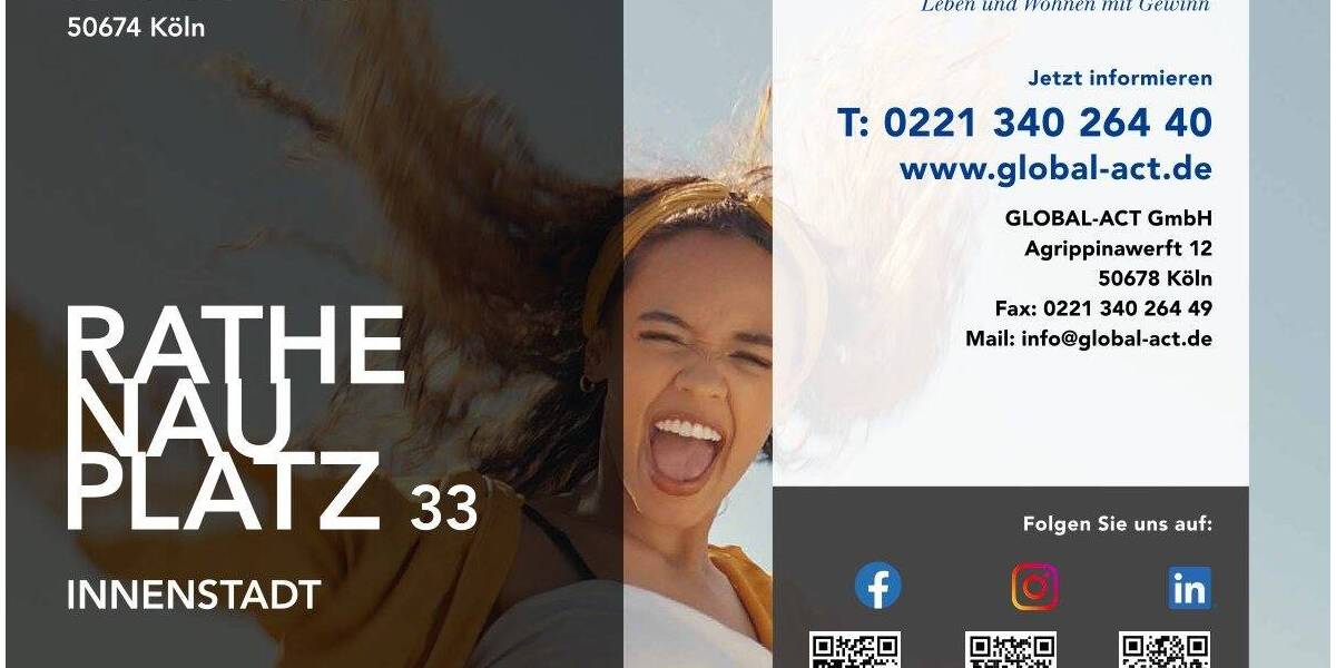 Etagenwohnung Köln Neustadt-Süd - 3 Zimmer, 84 m&sup2;, 584.000&euro; | Angebot:25667820