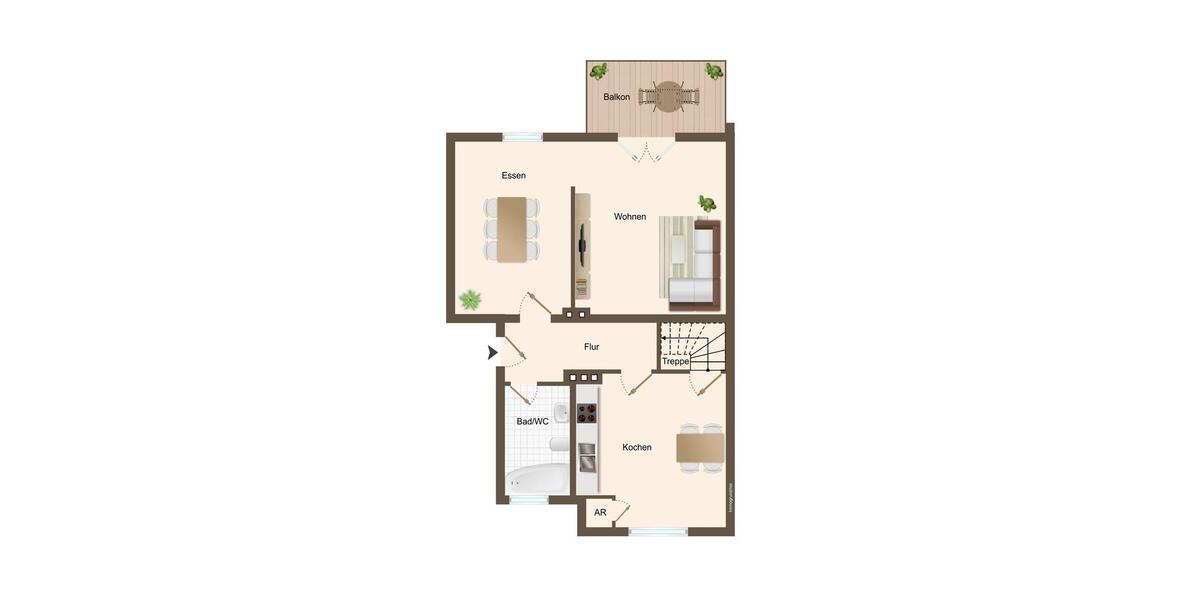 Maisonettenwohnung Köln Kalk - 4 Zimmer, 89 m&sup2;, 1.300&euro; | Angebot:26588051