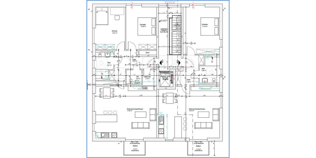 Etagenwohnung Pulheim Stommeln - 3 Zimmer, 106 m&sup2;, 663.750&euro; | Angebot:26513416