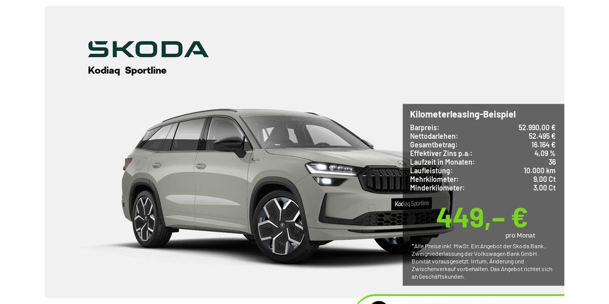 Skoda Kodiaq 9.999 km 51.990 &euro; Pulheim-Brauweiler 50259