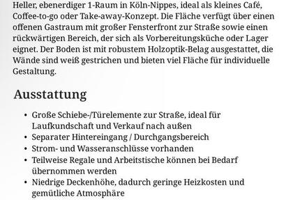 Gewerbeobjekt Köln Nippes - 500&euro; | Angebot:26486886