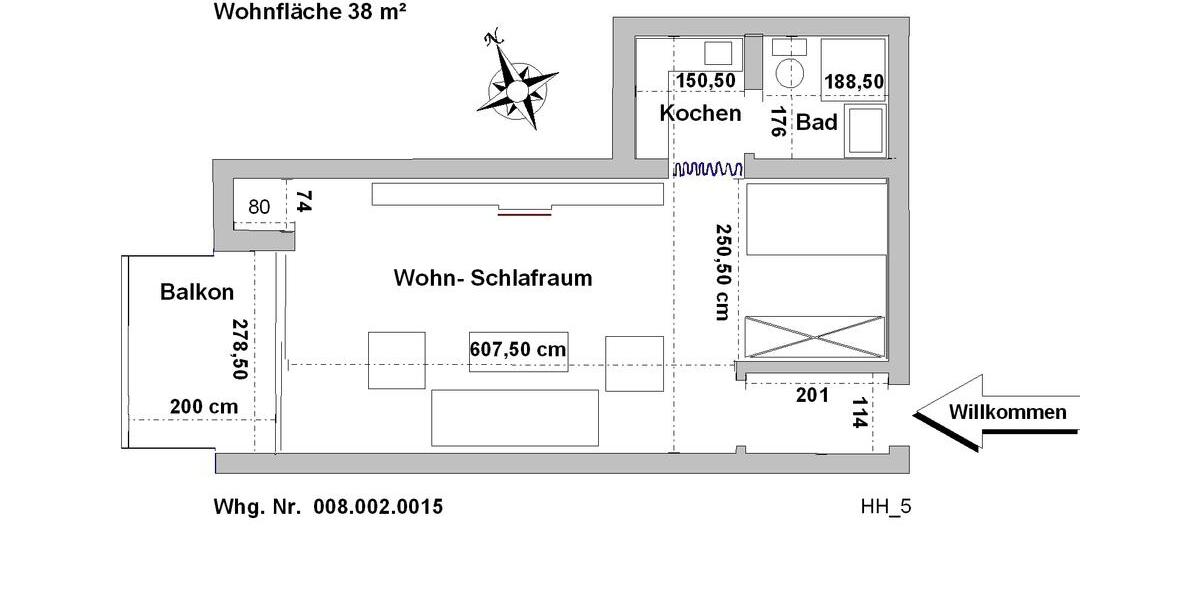 Etagenwohnung Heiligenhaus - 1 Zimmer, 38 m&sup2;, 450&euro; | Angebot:23791681