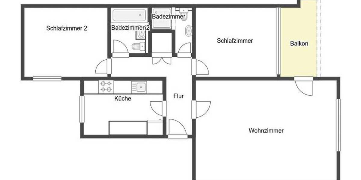 Etagenwohnung Erkrath Hochdahl - 3 Zimmer, 77 m&sup2;, 199.000&euro; | Angebot:26703530